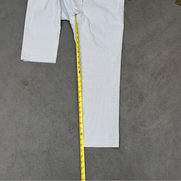 Amanda & Chelsea Blue & White Pin Stripe Size 12R‎ Ankle Pants - Picture 10 of 11